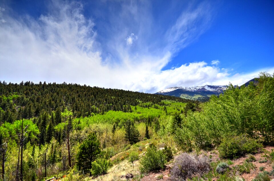 Blue sky clouds blue nature