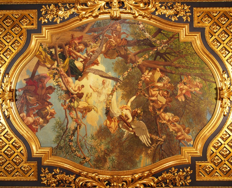 Friluftskonserten. Taket i Stora salongen. Julius Kronberg - Hallwylska museet - 21811