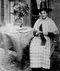Frith, Francis - Häkelnde Frau in walisische Tracht (Zeno Fotografie)