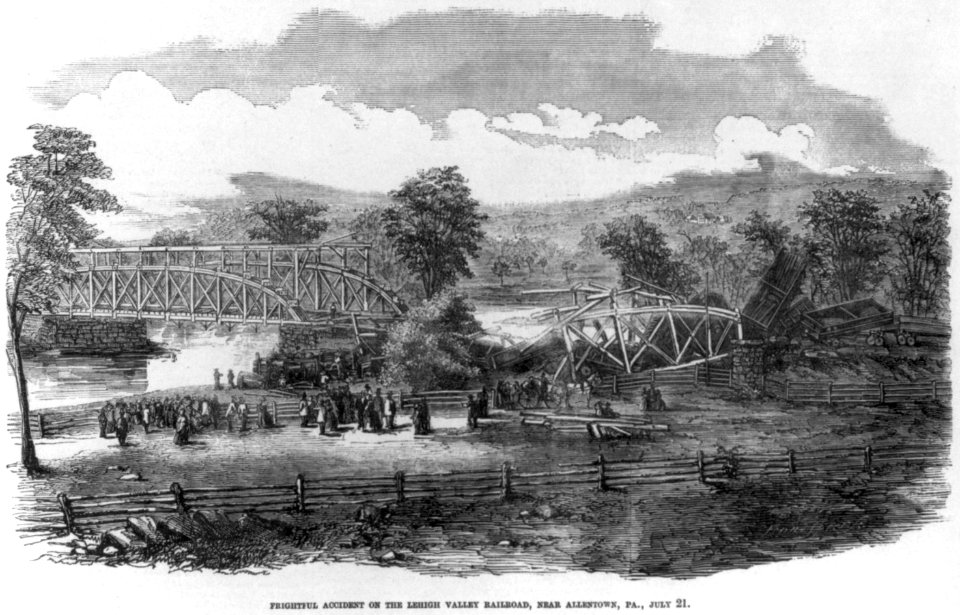 Frightful accident on the Lehigh Valley Railroad, near Allentown, Pa., July 21 LCCN2003688327