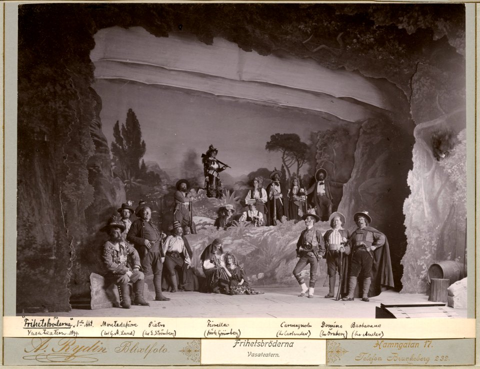 Frihetsbröderna, Vasateatern 1899. Föreställningsbild - SMV - H11 018