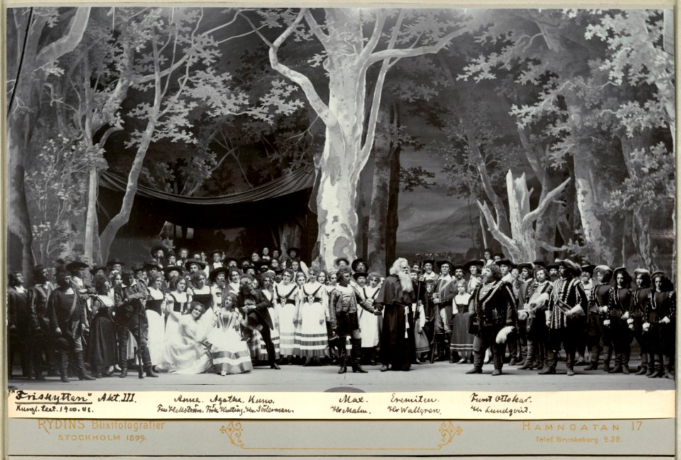 Friskytten, Kungliga teatern 1900. Föreställningsbild - SMV - H11 036