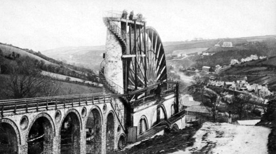Frith, Francis - Das Laxey Wasserrad und Snaefell (Zeno Fotografie)