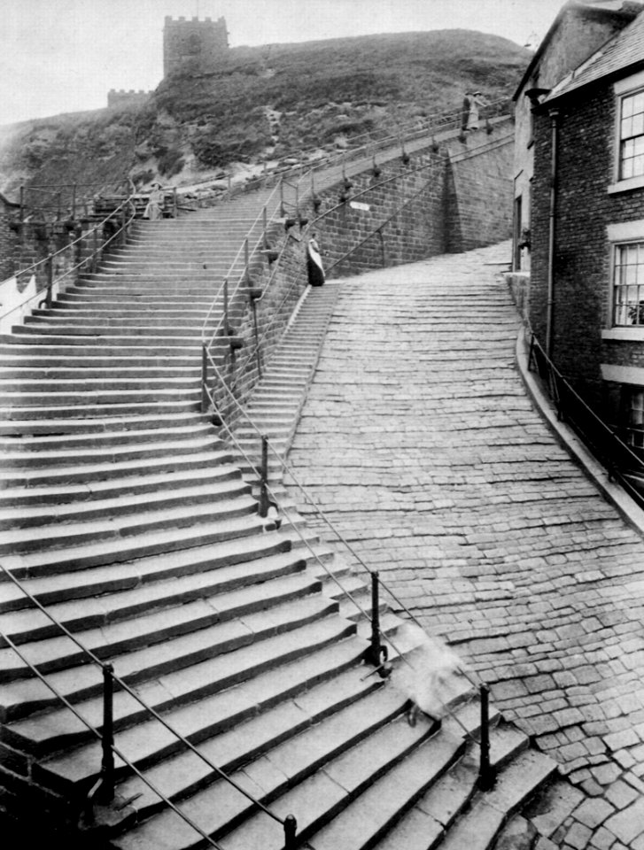 Frith, Francis - Whitby, Treppen zur Pfarrkirche (Zeno Fotografie)
