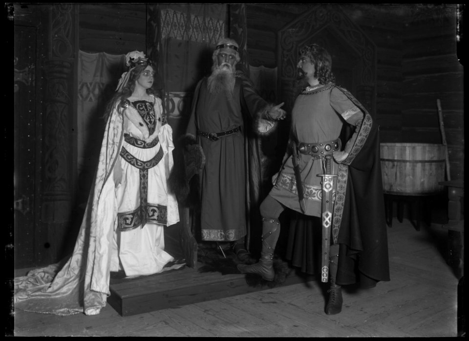 Frithiof och Ingeborg, Allan Rydings sällskap 1908. Föreställningsbild - SMV - AR003