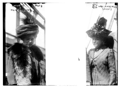 From left to right- the Duchess of Manchester; the Duke of Manchester; Mrs. Marguerite Shonts LCCN2014688120