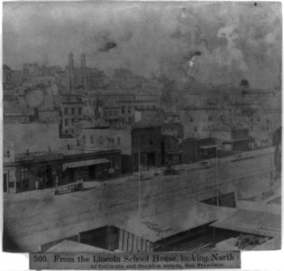 From the Lincoln School House, looking North to California and Stockton Streets, San Francisco LCCN2002723824
