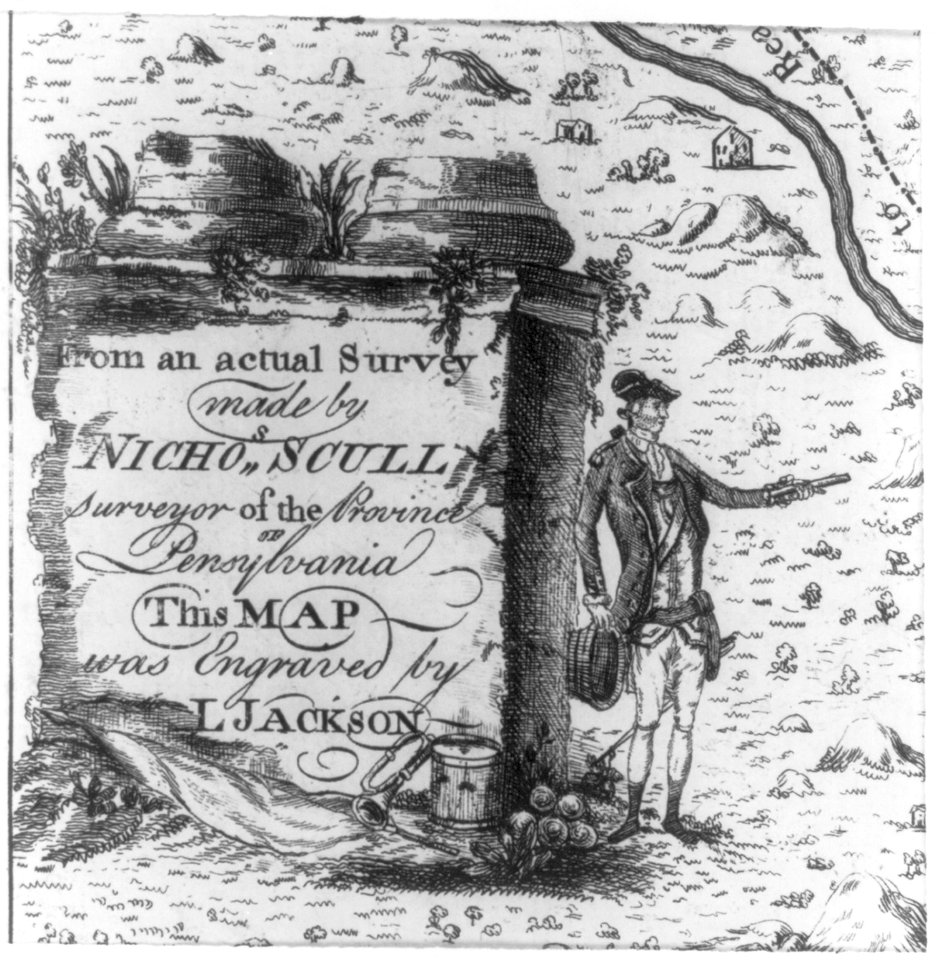 From an actual survey made by Nichos. Scull surveyor of the province of Pensylvania (sic) - engraved by L. Jackson. LCCN2004673339