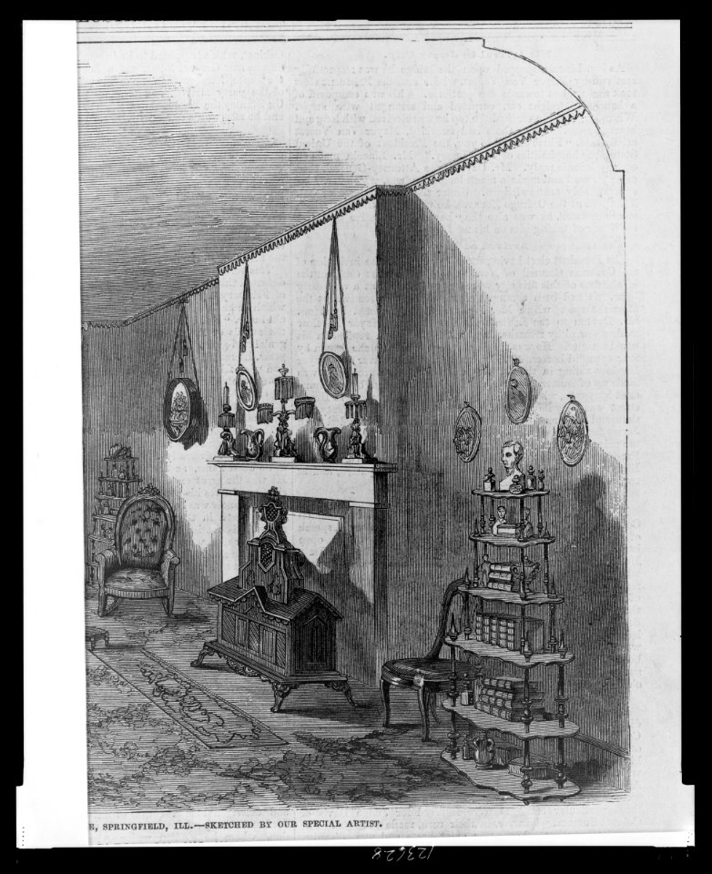 Front parlor in Abraham Lincoln's house, Springfield, Ill. - sketched by our special artist. LCCN99405207