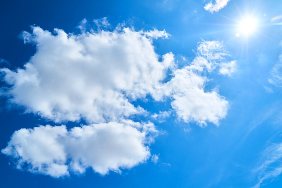 Blue sky blue clouds