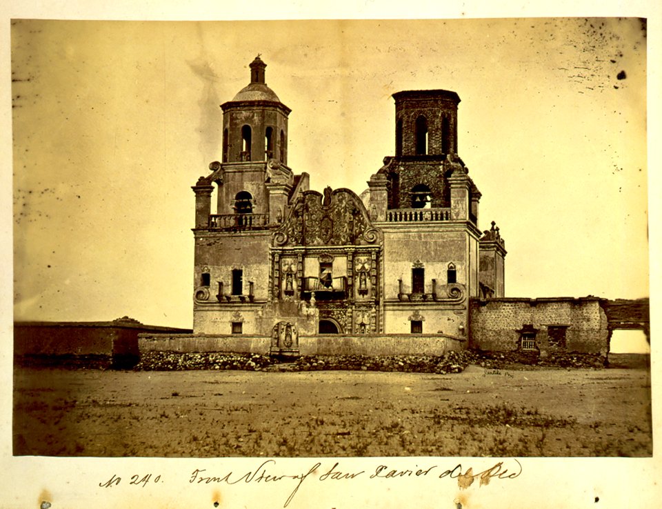 Front view of San Xavier del Bec (i.e., Bac)