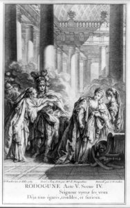 Frontis, showing Act V, scene IV of Rodogune LCCN2005692049