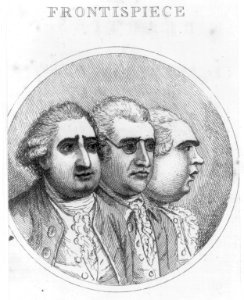 Frontispiece (Fox, Burke, and North, head-and-shoulders portrait, facing right, in oval) LCCN2004676782