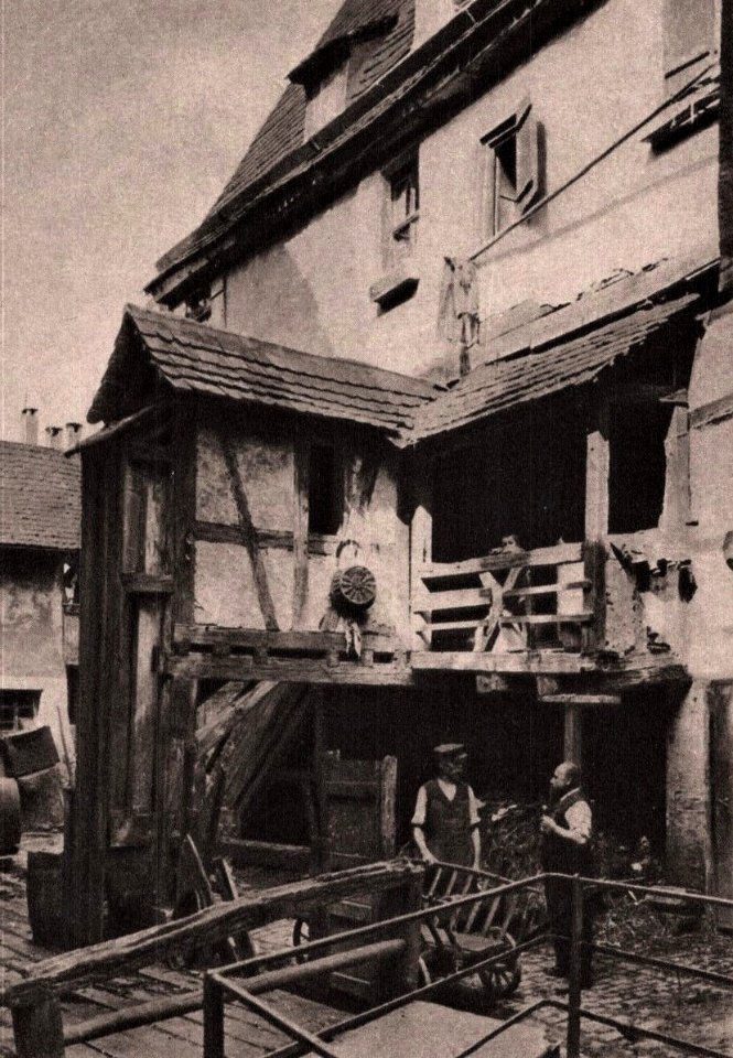 Froschgasse (Ausschnitt aus AK 1713-3975 F Schimpf)