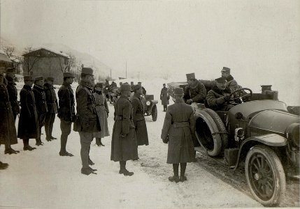 Frontreise Se.Majestät nach Südtirol.In Levico. 17.1.1917. (BildID 15549831)