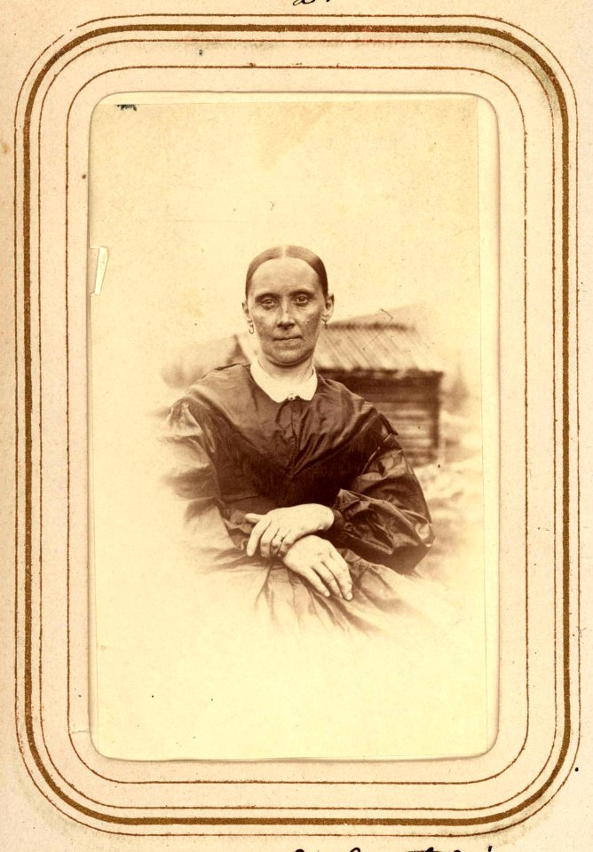 Fru pastorskan L Læstadius, född Björkman. Lotten von Düben 1868 - Nordiska Museet - NMA.0033084 1