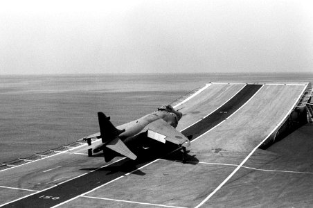 FRS.1 ski-jump take-off HMS Invincible