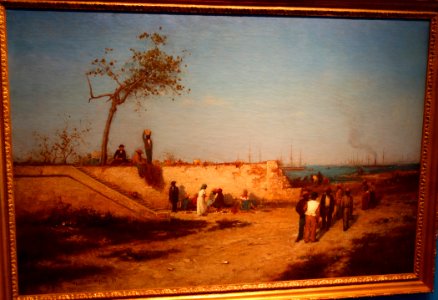 Fruit Vendors Under the Sea Wall at Nassau, New Providence, by Louis Comfort Tiffany, 1870, oil on canvas - New Britain Museum of American Art - DSC09725 photo