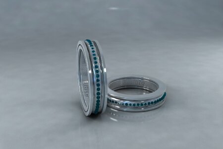 Silver commitment marriage photo