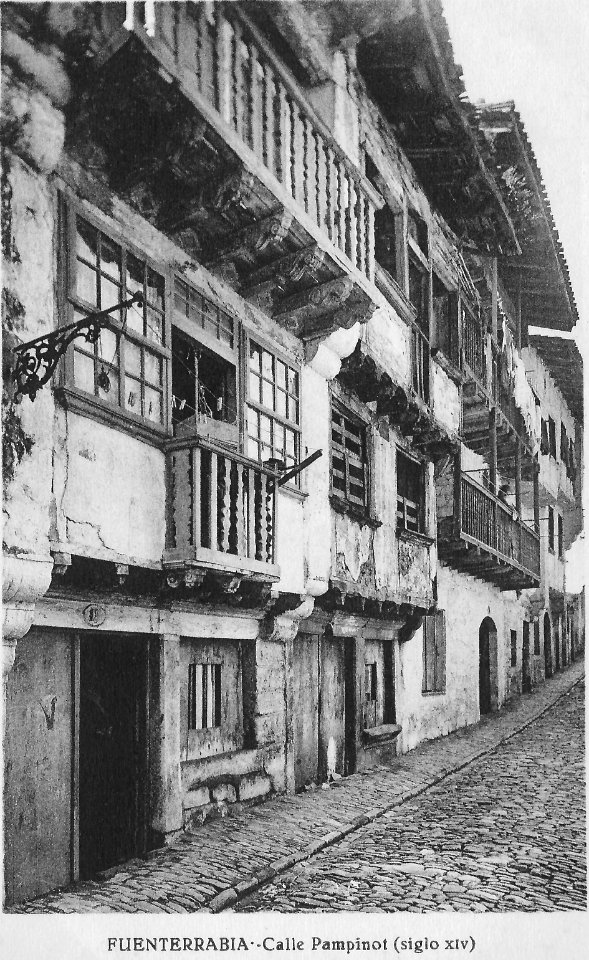 Fuenterrabia, Calle Pampinot postcard