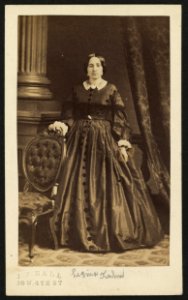 Full-length portrait of a woman identified as Regina Kuhn) - J. P. Ball, 30 W. 4th St LCCN2010647780