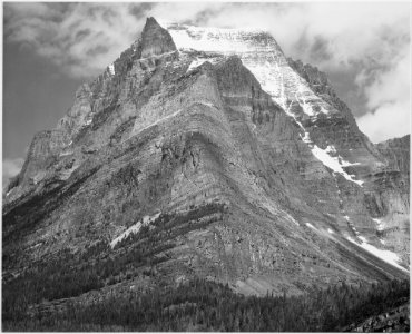 Full view of mountain, Going-to-the-Sun Mountain, Glacier National Park, Montana., 1933 - 1942 - NARA - 519866