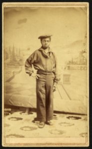 Full-length portrait of an African American sailor, facing front) - from Ball & Thomas Photographic Art Gallery, 120 West Fourth St. near Race, Cincinnati LCCN2010647927