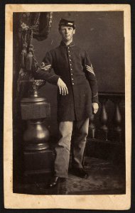 Full-length portrait of an unidentified civil war soldier) - from Ball & Thomas' Photographic Art Gallery, 120 West Fourth Street, near Race, Cincinnati, O LCCN2010647778