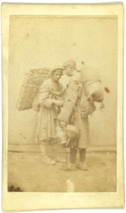 Full-length portrait of two men, standing, facing each other LCCN99615608