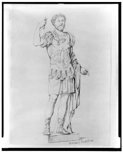 Full-length statue of Marcus Aurelius, Emperor of Rome, standing facing front LCCN98503049