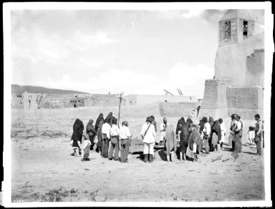 Funeral at the Pueblo of Isleta, New Mexico, ca.1898 (CHS-4564)