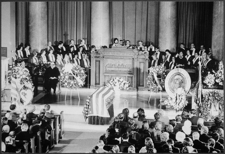Funderal services for former President Lynson B. Johnson - NARA - 194480