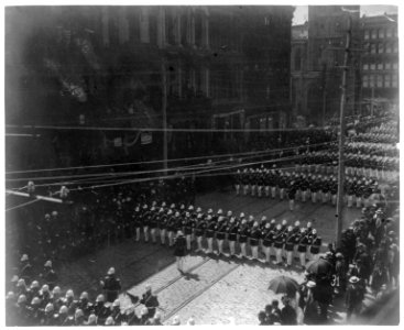 Funeral of Pres. Grant, New York City- groups of men marching LCCN2003677341