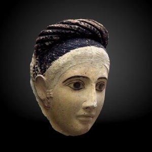 Funerary mask of a woman-MAHG 012455-IMG 1823-gradient photo