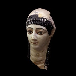 Funerary mask of a woman-MAHG 012485-IMG 1828-black photo