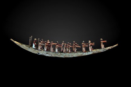 Funerary model of a large boat and crew-E 32566-IMG 4575-gradient