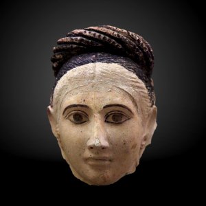 Funerary mask of a woman-MAHG 012455-IMG 1827-gradient photo