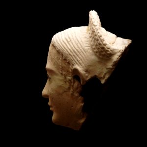 Funerary mask of a woman-MAHG 007059-IMG 1835-black photo