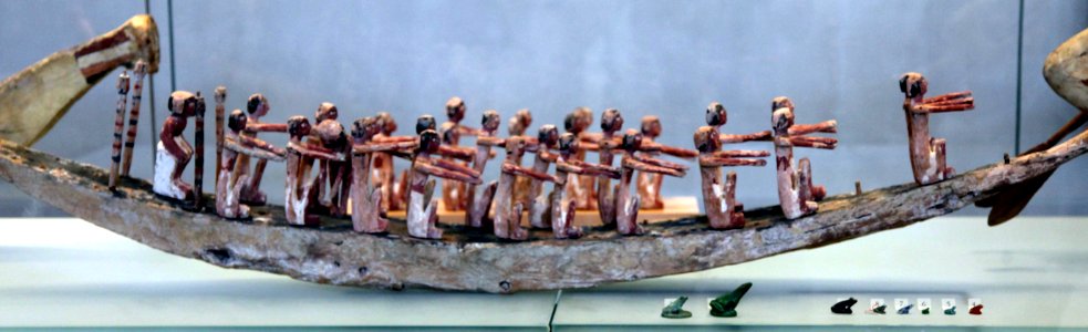 Funerary model of a large boat and crew-E 32566-IMG 4573