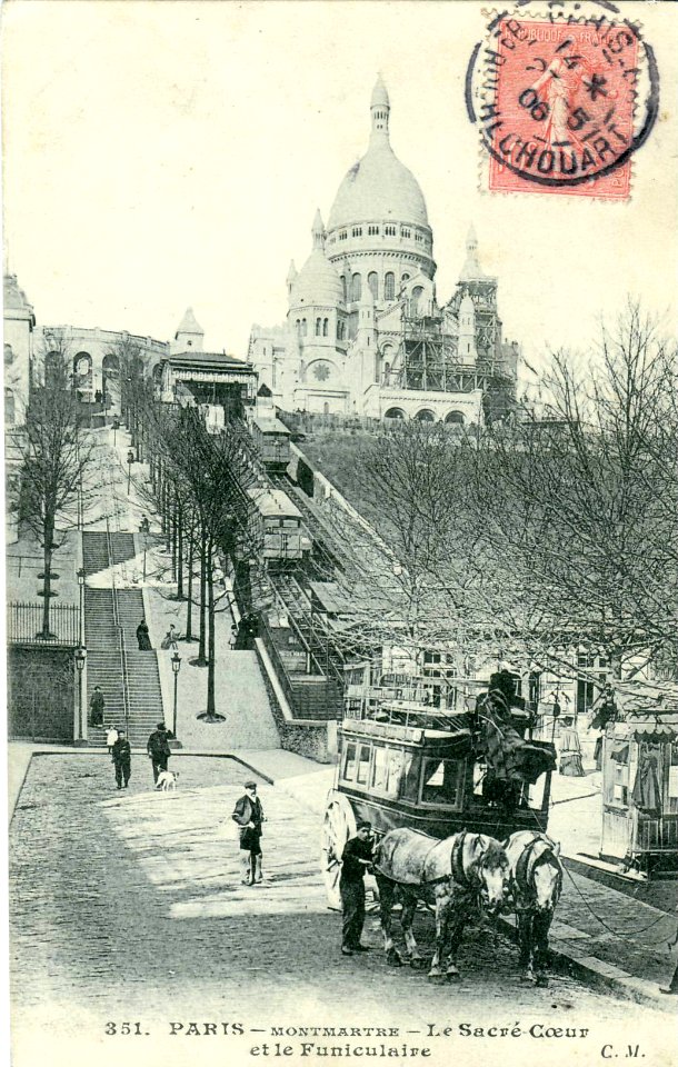 Funiculaire Montmartre début XXe