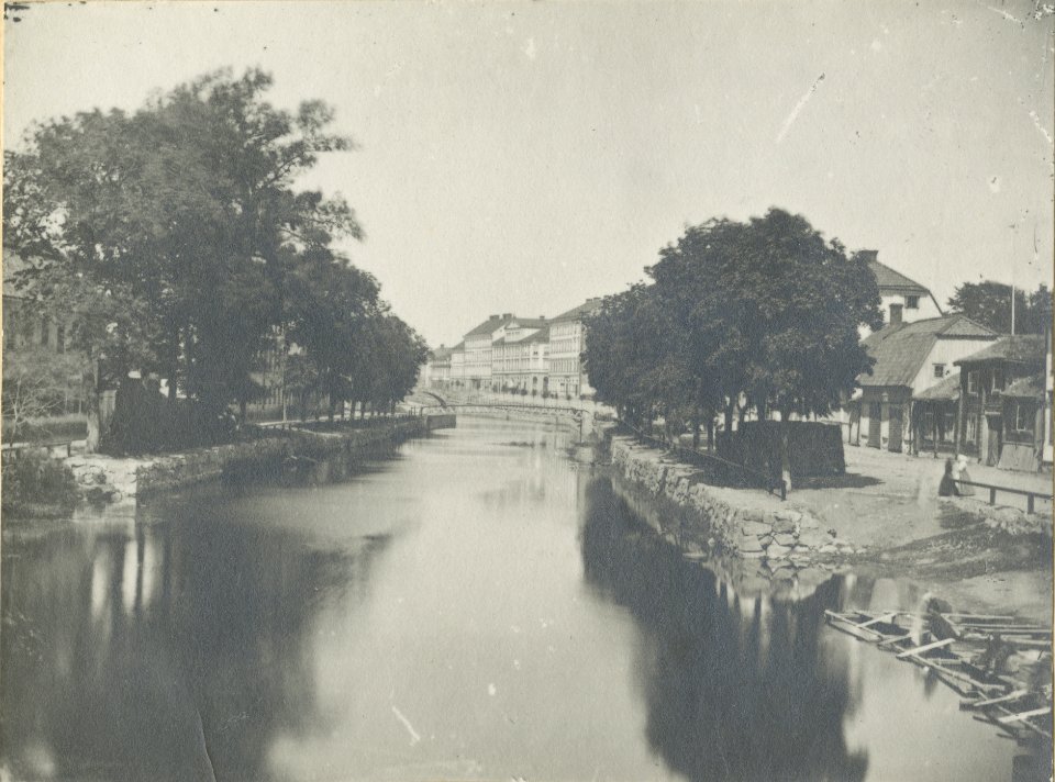 Fyrisån och Västgötaspången 1860 Henri Osti