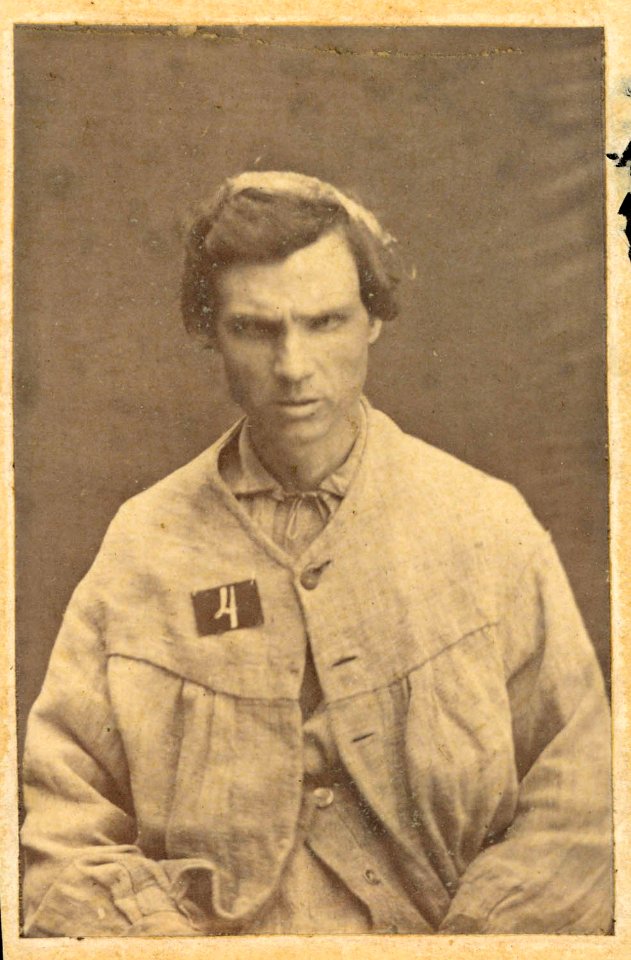 Fångar förvarade å Warbergs fästning 1861. Fånge No 109 C.J. Kjellberg - Nordiska Museet - NMA.0034801
