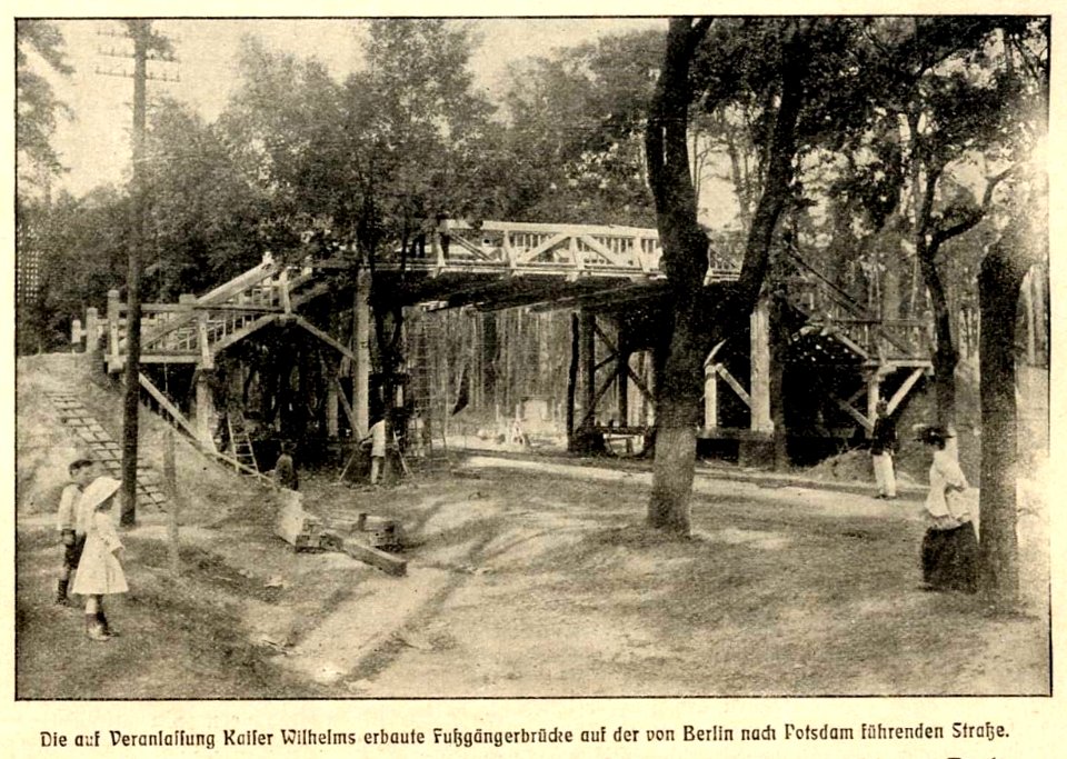 Fußgängerbrücke im Grunewald, 1910
