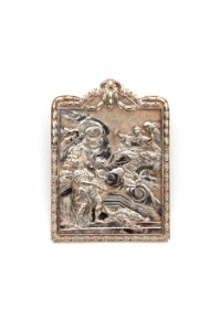 Fyrkantig silverplåt med bågformat överstycke - Skoklosters slott - 92312
