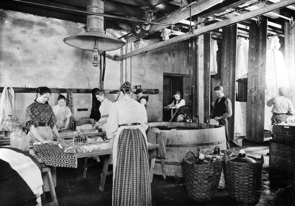 Färgeriet Nya Blå Hand, 1900c