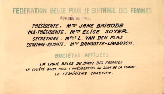 Fédération belge pour le Suffrage des Femmes - Membres