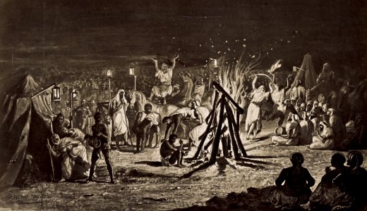 Fête arabe improvisée par les zouaves
