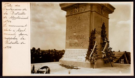 Fête du centenaire de la bataille de Montmirail (1814) Le monument (15410733232)