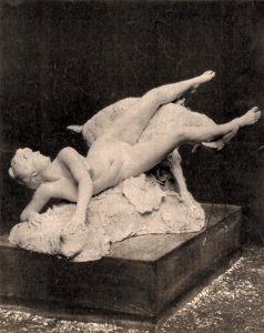 Félix Soulès Bacchante à la chèvre plâtre 1
