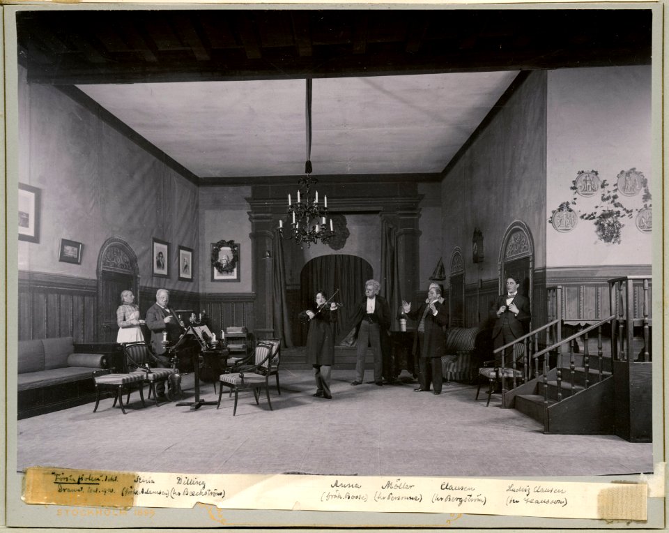 Första fiolen, Dramatiska teatern 1900. Föreställningsbild - SMV - H10 041